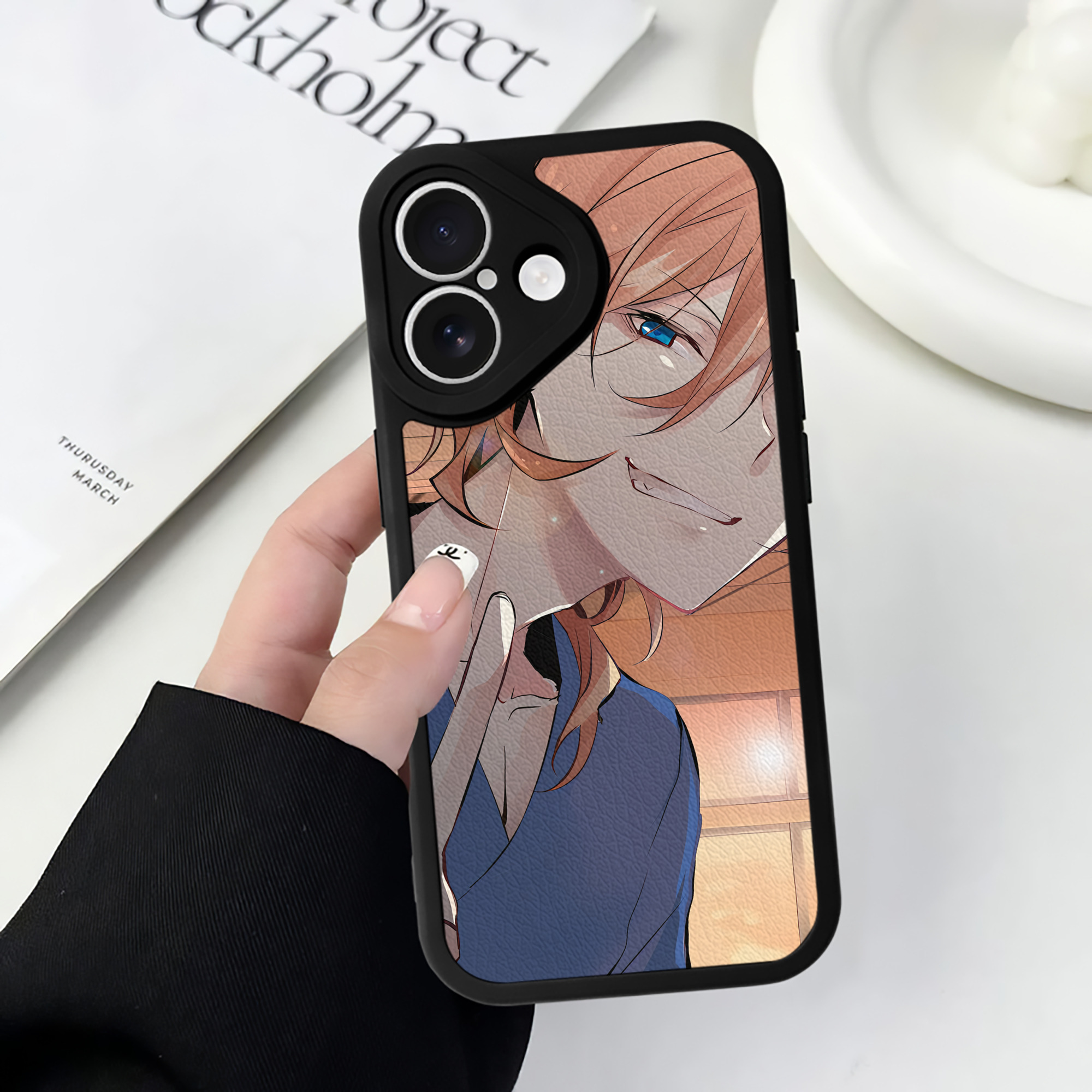 （画像用） 文豪ストレイドッグス Bungo Stray Dogs 【iPhone 16シリーズ対応】シリコンスマホケース（レザー調） 材質：シリコン